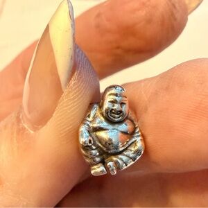Authentic Pandora Sterling Silver Smiling Buddha Charm "Retired"